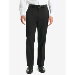 NEW Chaps Men's Size 34W 32L Black Suit Trouser Classic Fit Dress Pants